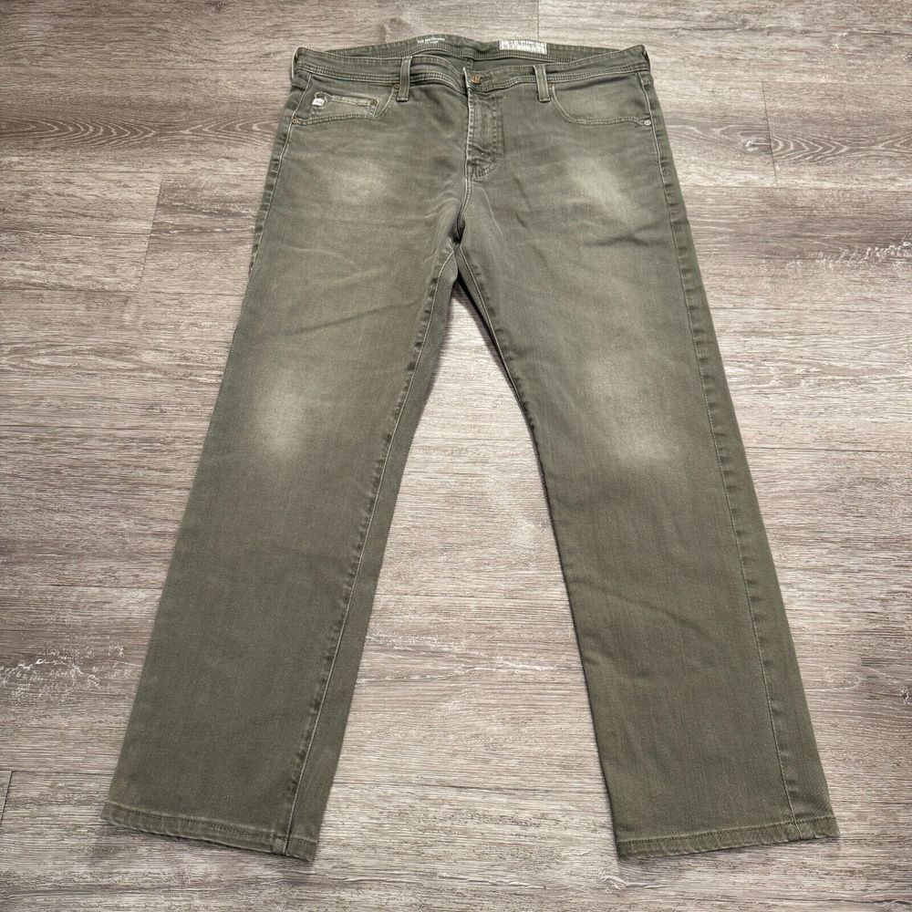 AG Adriano Goldschmied Jeans Mens 38 Gray Denim The Matchbox Slim Straight 38x29